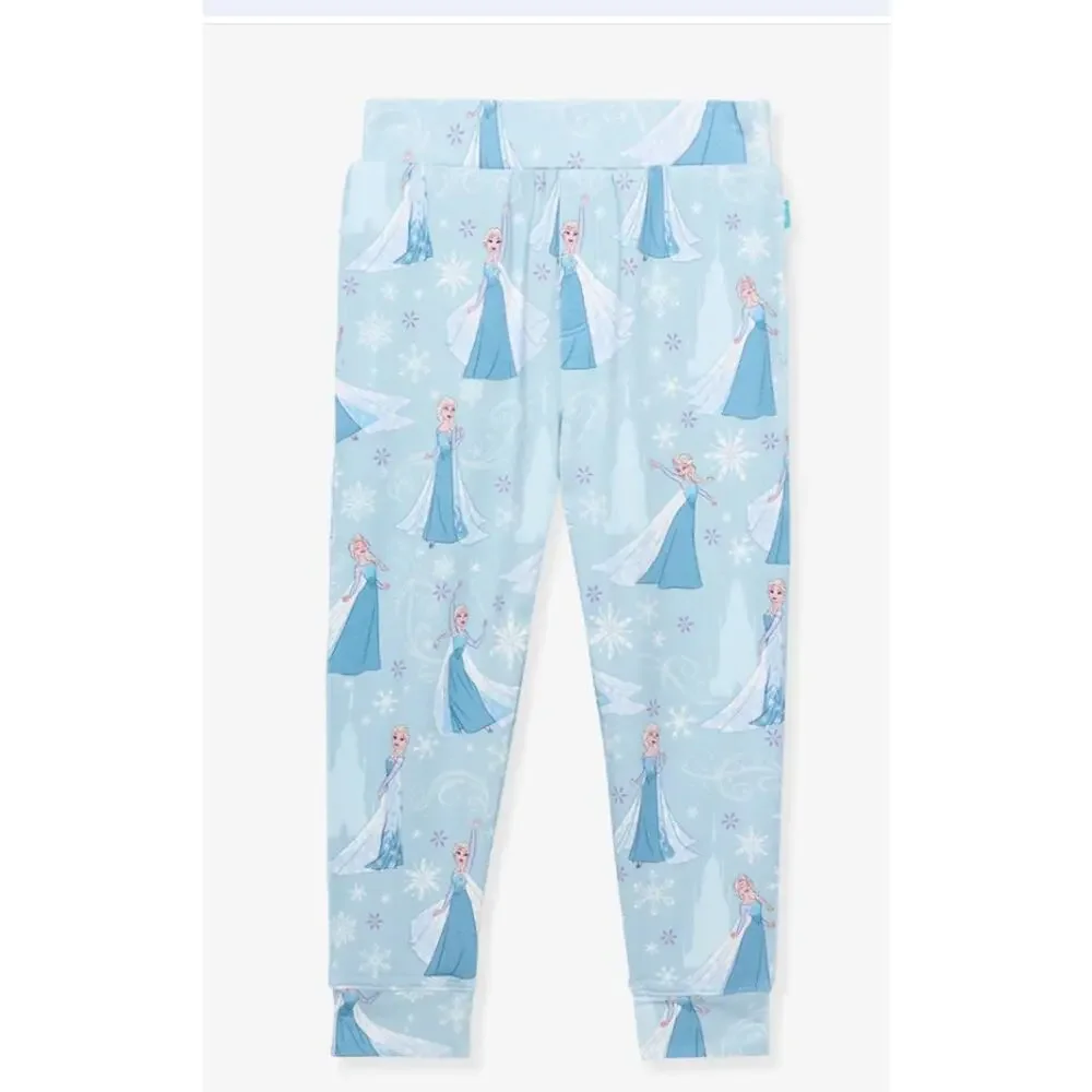 NWT Posh Peanut Elsa French Terry Pants Joggers Toddler 12-18 Mon Frozen Bamboo - Picture 2 of 4